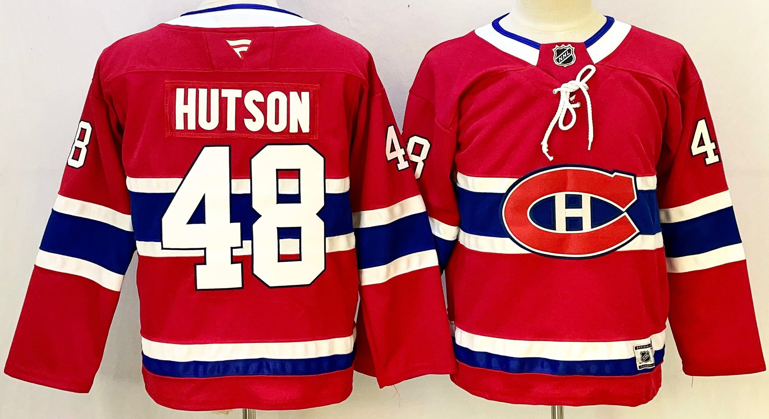 Youth Montreal Canadiens #48 Hutson Red 2026 Adidias NHL Jersey style 001->youth nhl jersey->Youth Jersey
